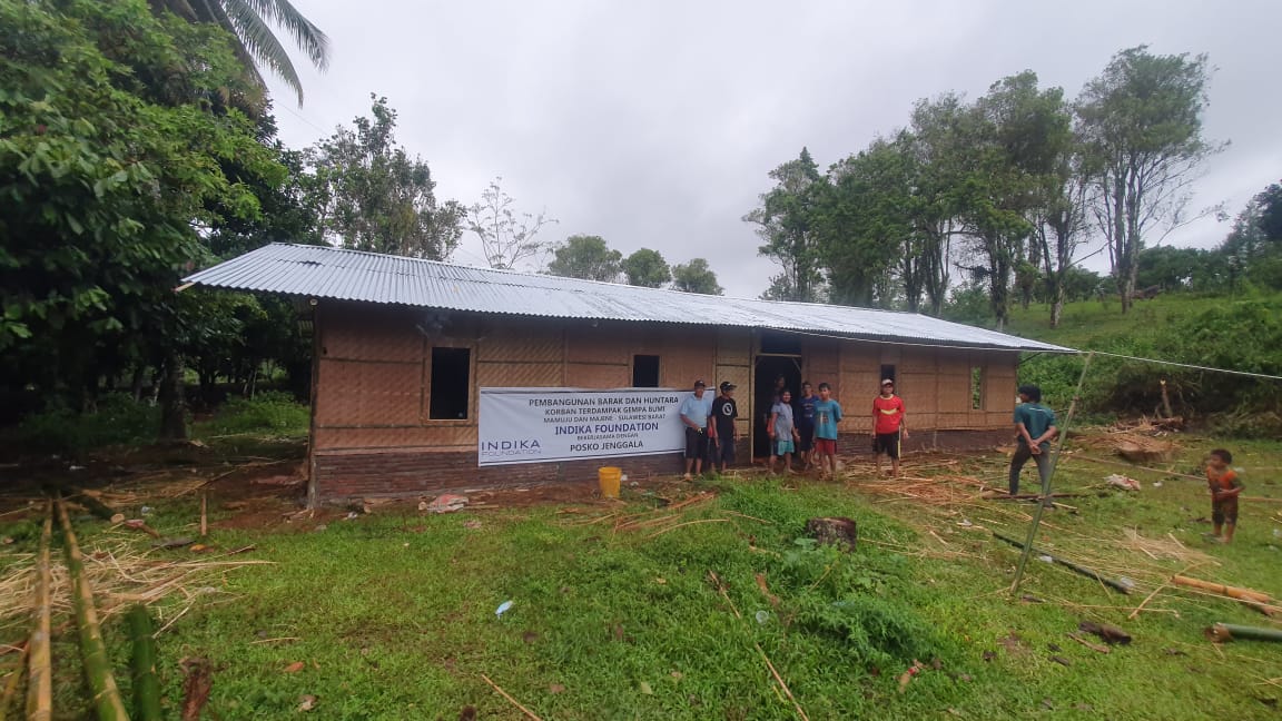 Posko Jenggala dan Indika Foundation Bangun Barak Huntara di Mamuju - Sulawesi Barat