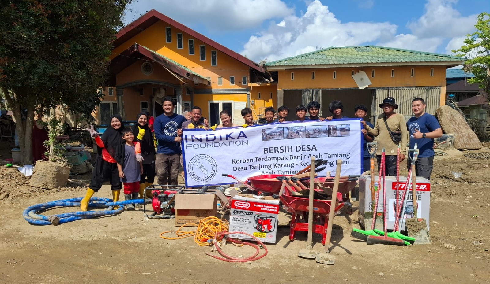 Posko Jenggala dan Indika Foundation di Aceh Tamiang